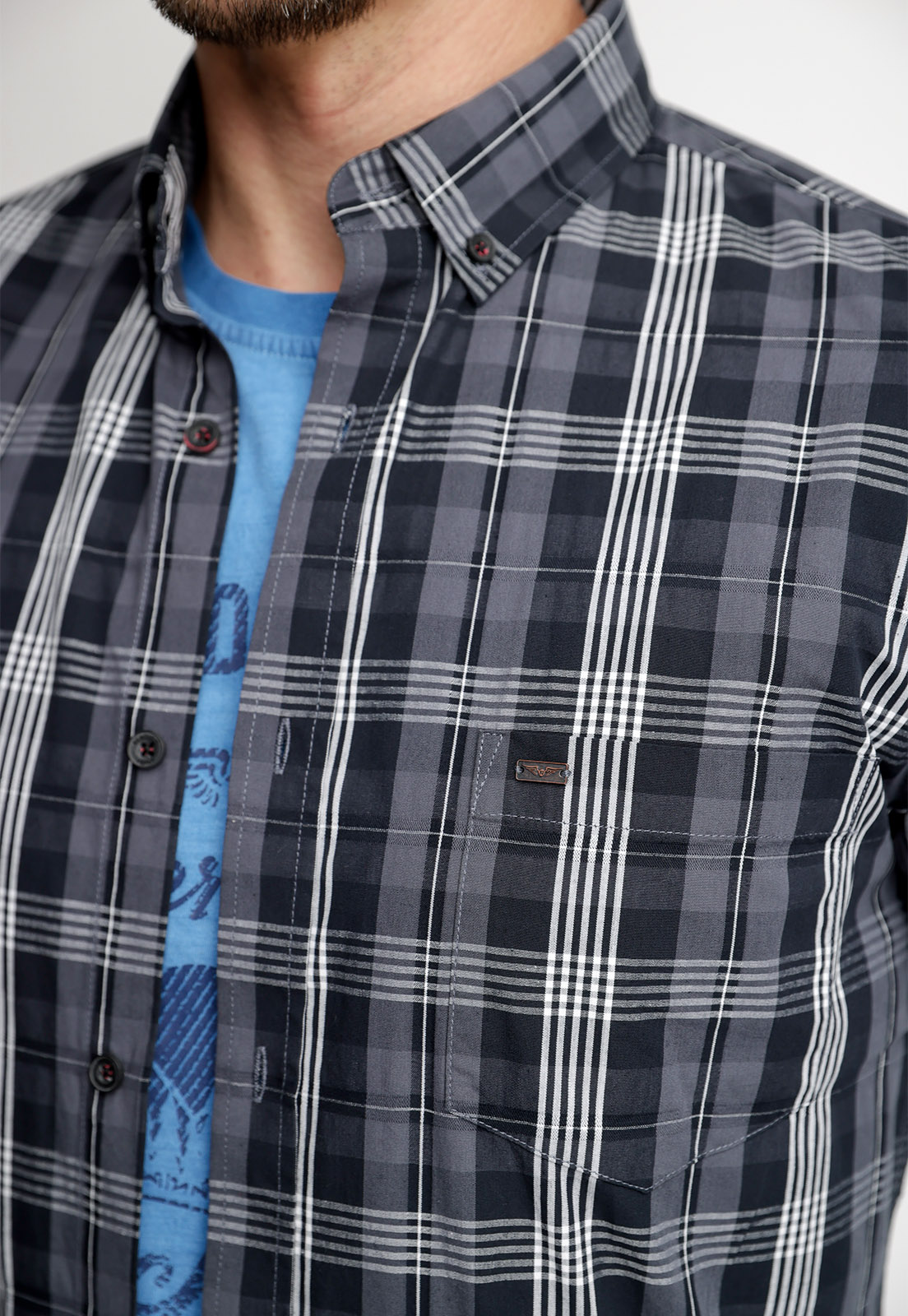CAMISA CHECKERED MARINE FJ MARINE - 3