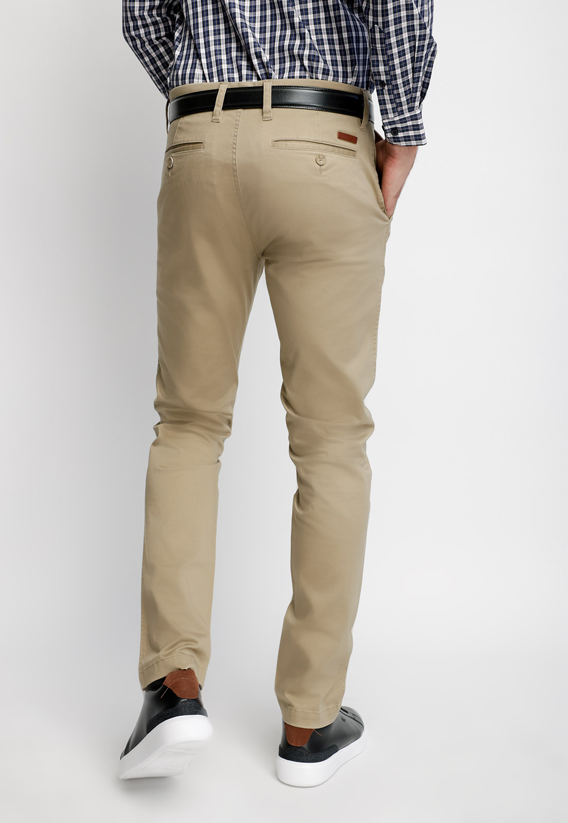 PANTALÓN TWILL SIN PLIEGUES SLIM L/33 KHAKI - 2