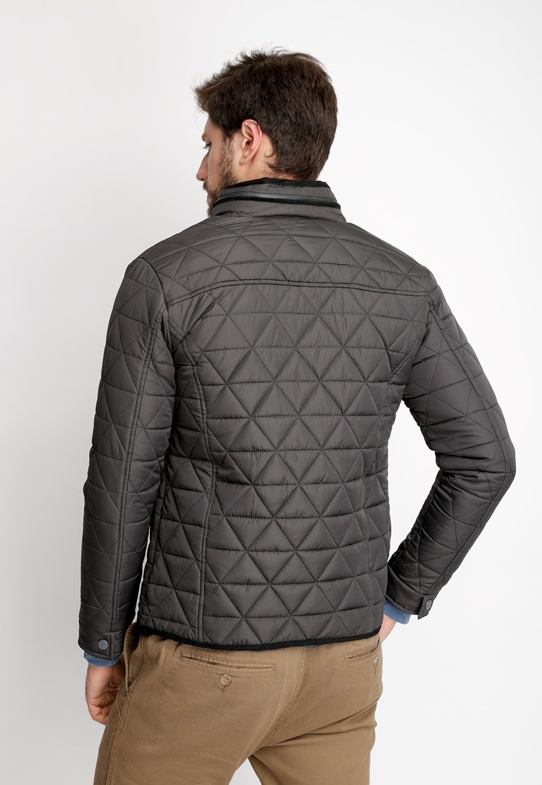 CHAQUETA ROMBOS F CHARCOAL - 2