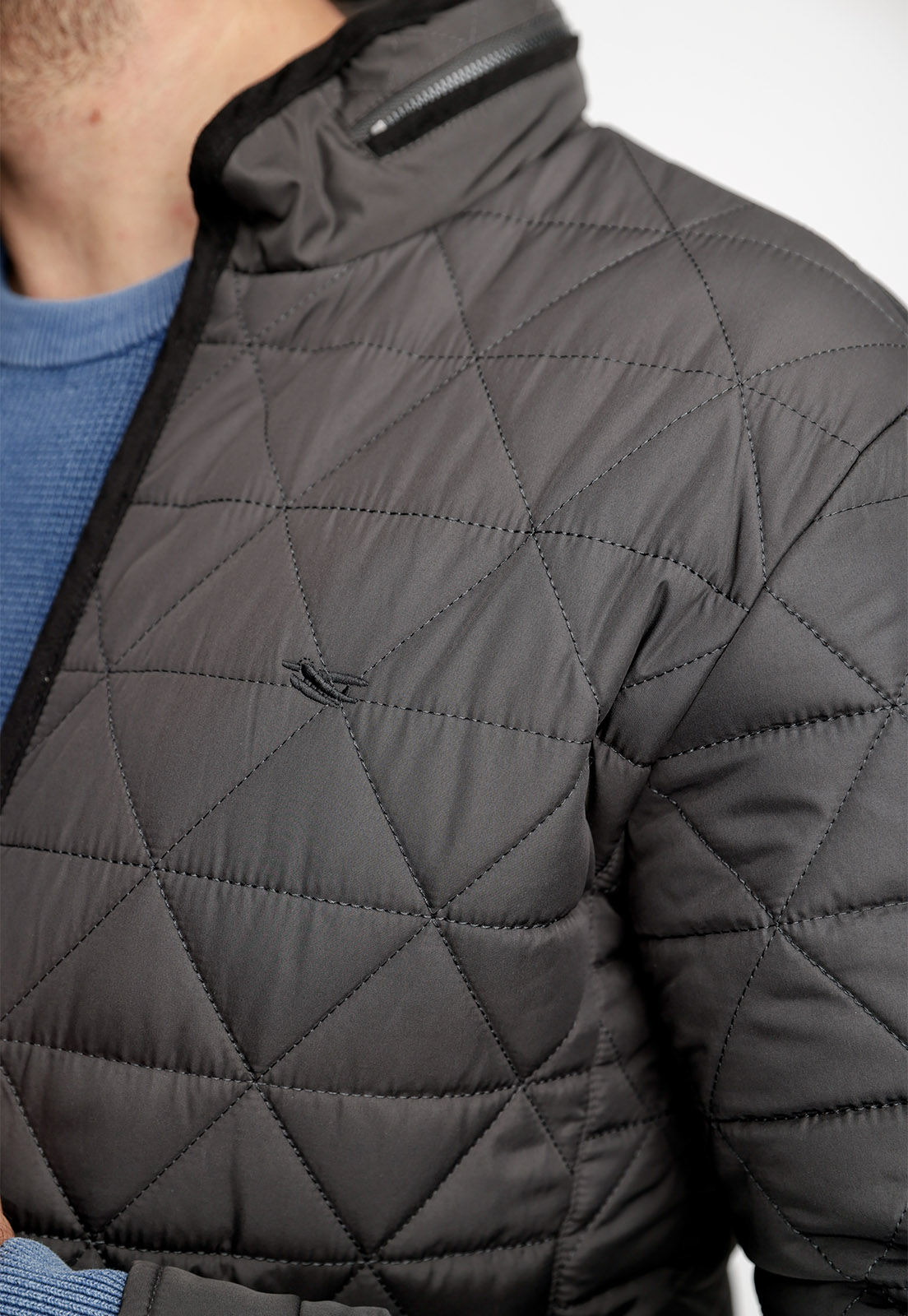 CHAQUETA ROMBOS F CHARCOAL - 3