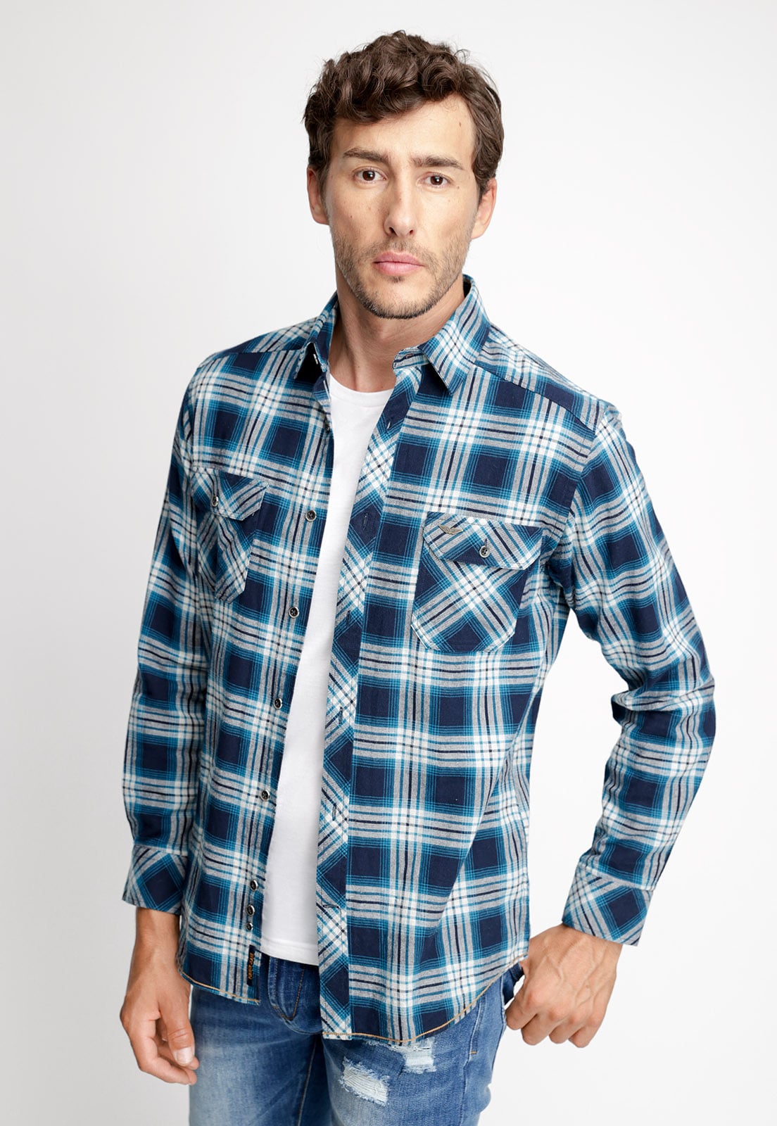 CAMISA CHECKERED ARIZONA FJ OCEAN - 1
