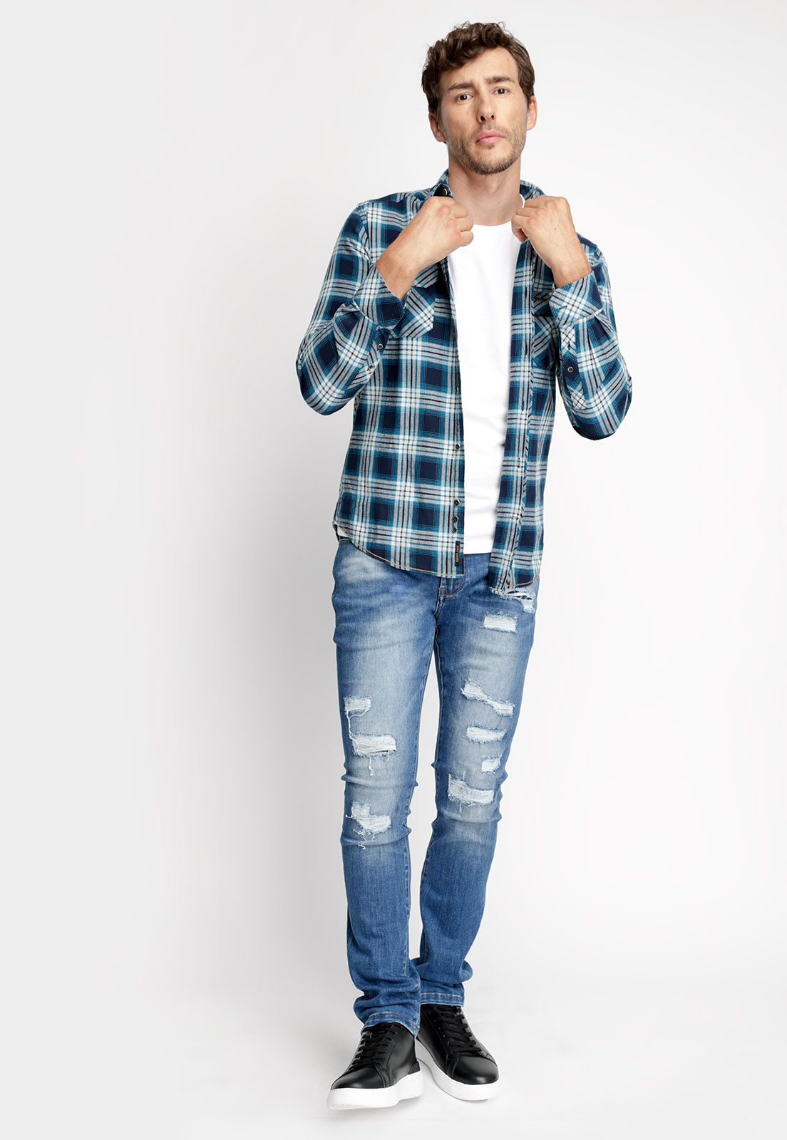 CAMISA CHECKERED ARIZONA FJ OCEAN - 4