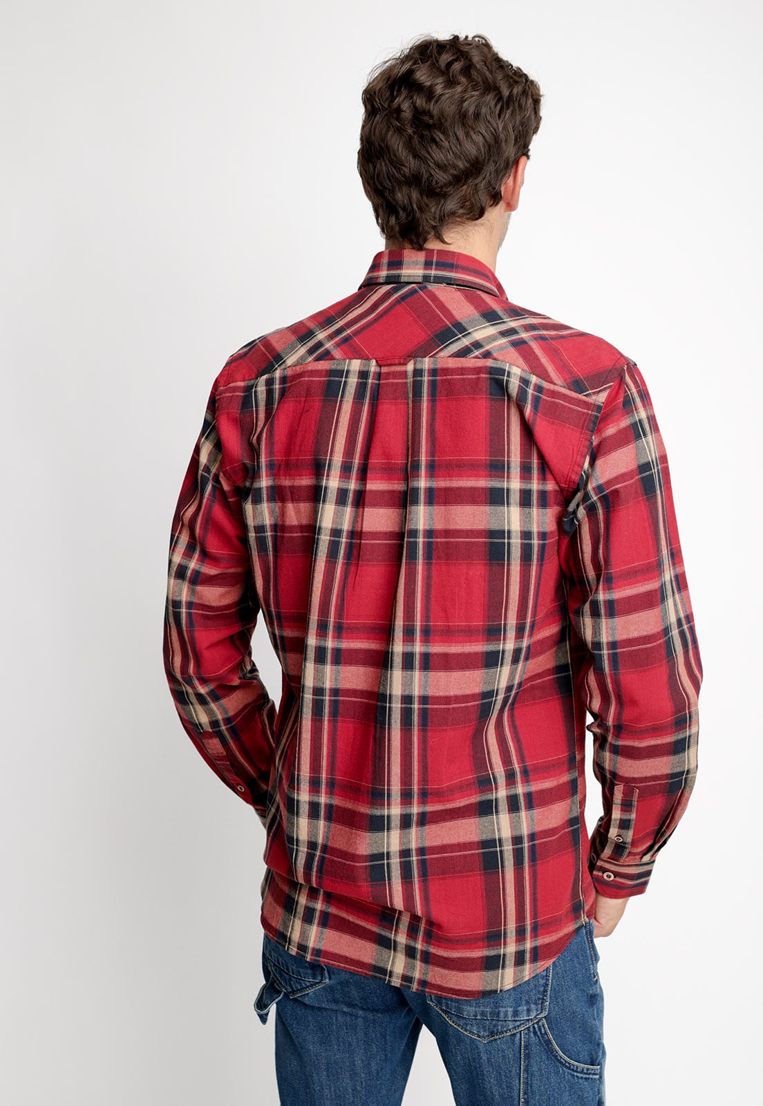 CAMISA CHECKERED DALLAS FJ RED - 2