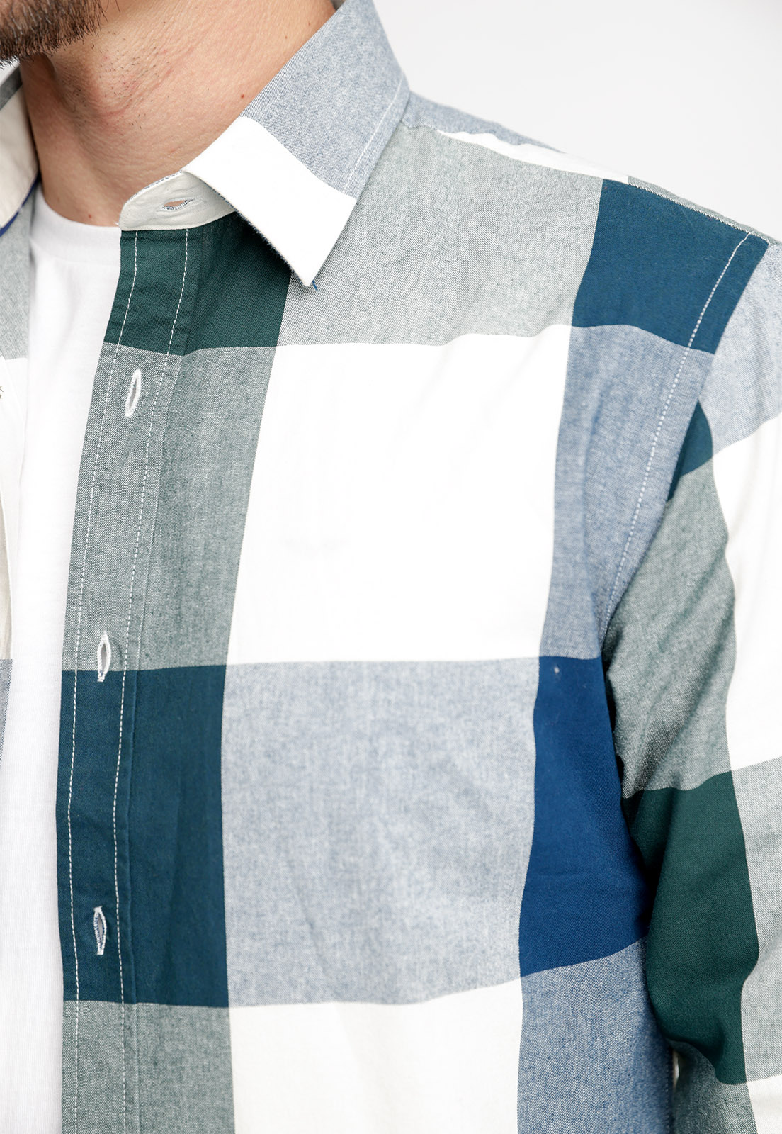 CAMISA CUADRO COLOR FJ GREEN - 3