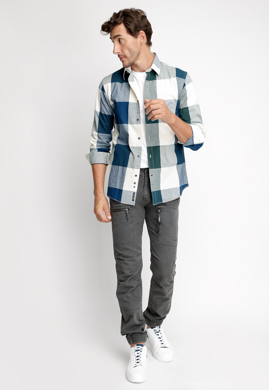 CAMISA CUADRO COLOR FJ GREEN - 4
