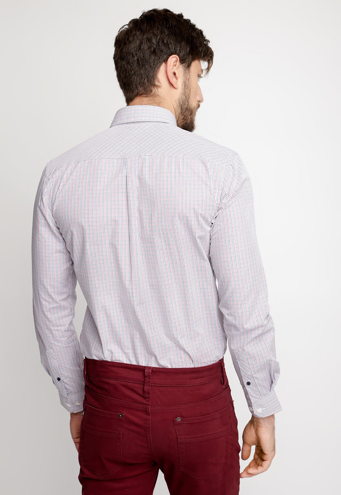 CAMISA SMART CASUAL PARMA DK RED - 2
