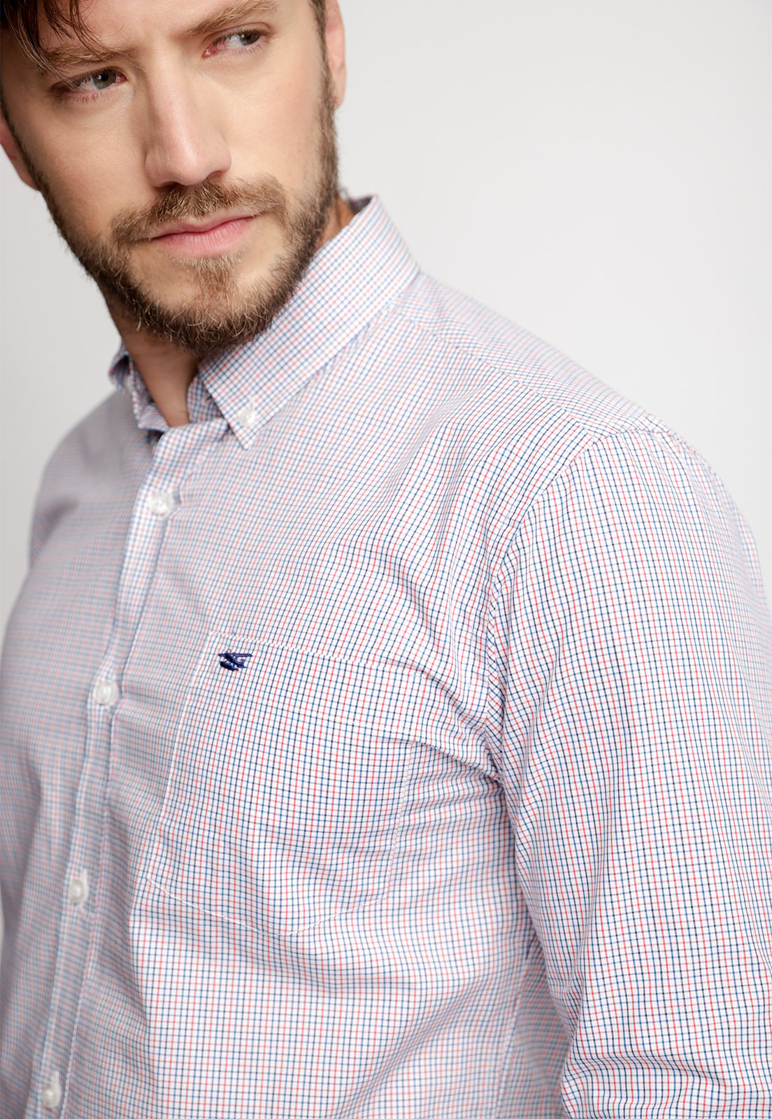 CAMISA SMART CASUAL PARMA DK RED - 3