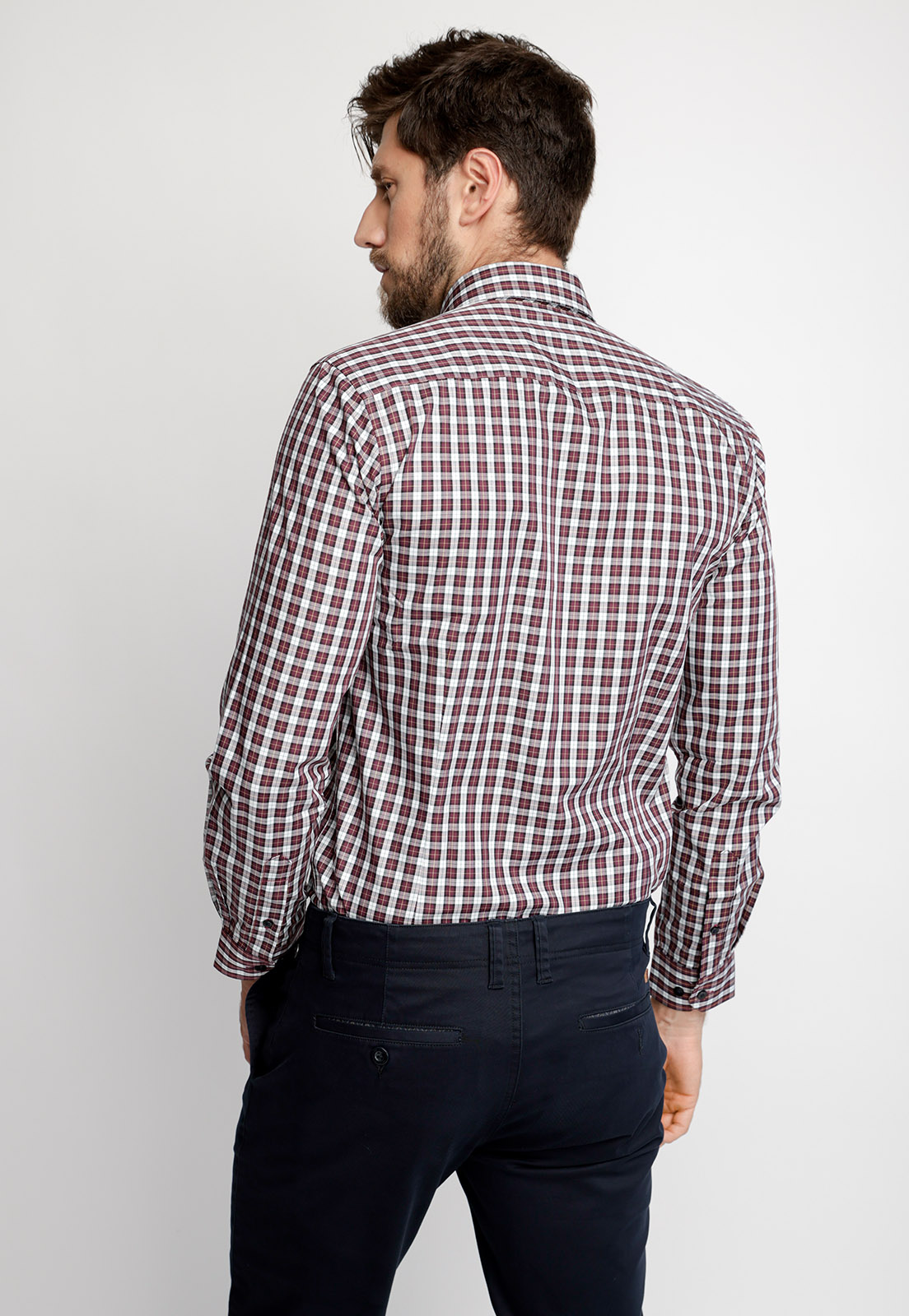 CAMISA SMART CASUAL BRISTOL CABERNET - 2
