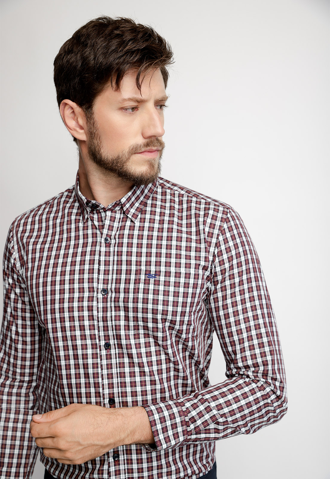 CAMISA SMART CASUAL BRISTOL CABERNET - 3