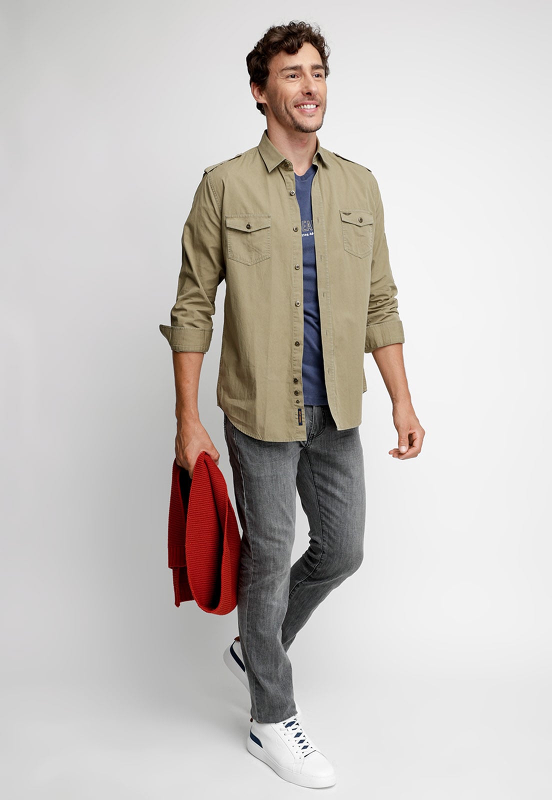 CAMISA SPORT KANSAS FJ MILITARY - 4