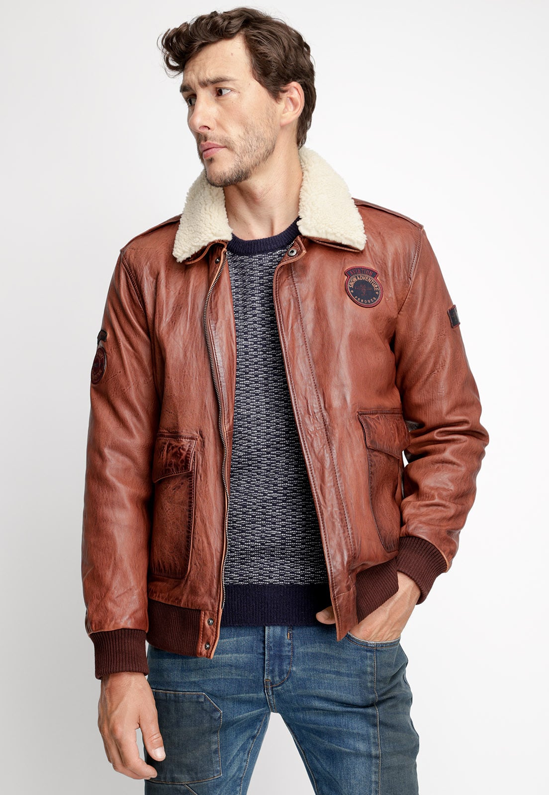 CHAQUETA PILOT ARKANSAS BROWN FE - 1