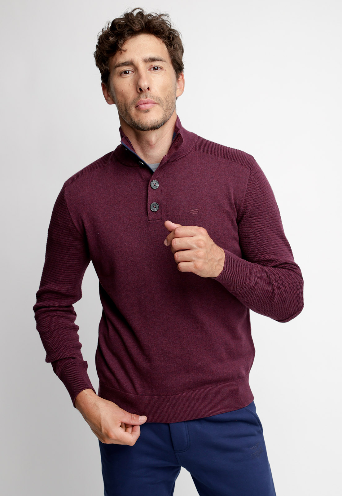 SWEATER KENTUCKY MERLOT MELANGE - 1