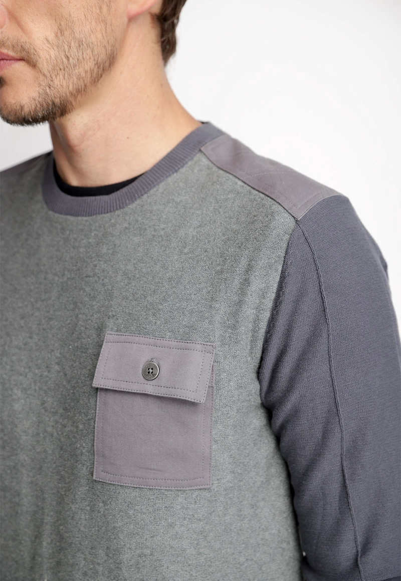 SWEATER WISCONSIN DK GREY MELANGE - 3