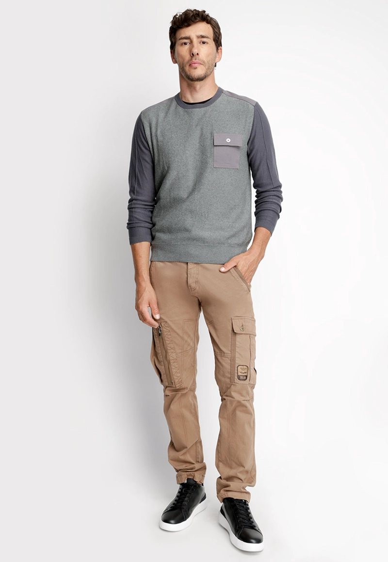 SWEATER WISCONSIN DK GREY MELANGE - 4