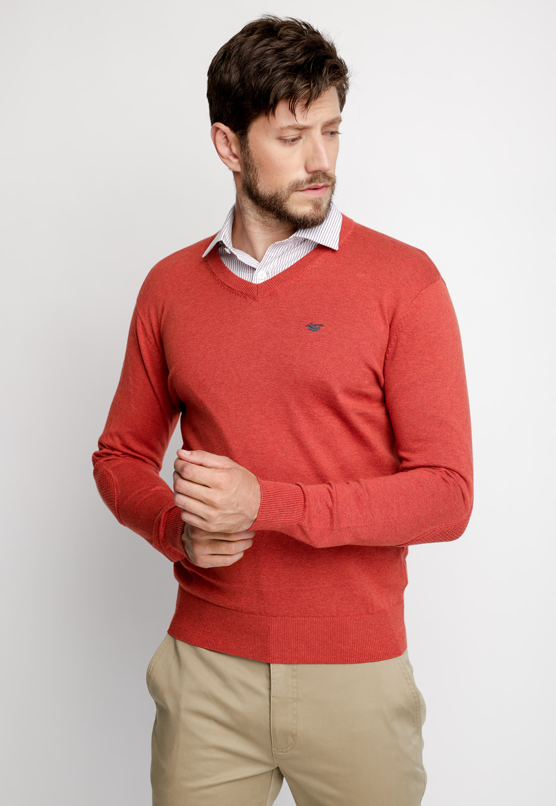 SWEATER MELANGE SMART CASUAL COPPER MELANGE - 1