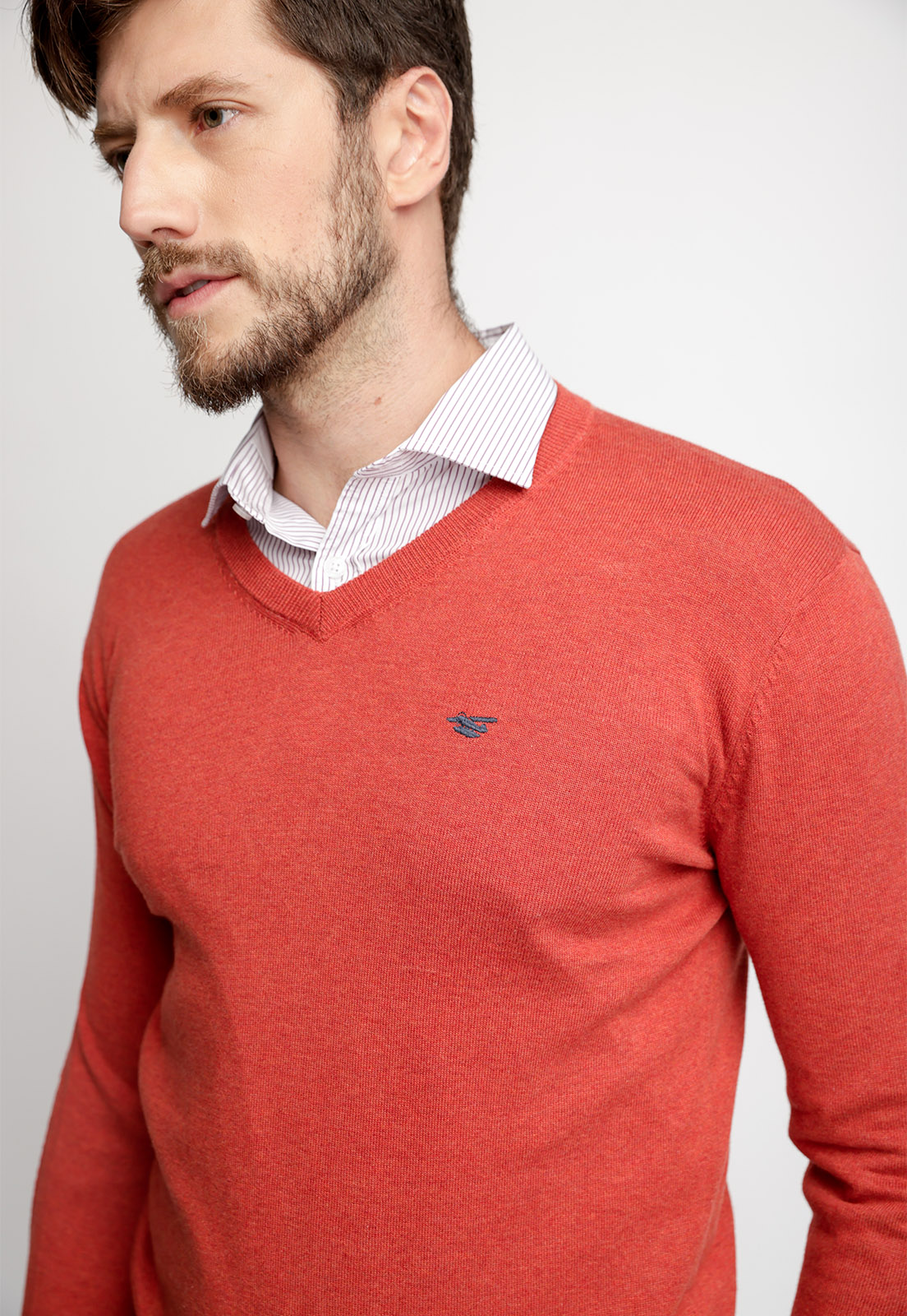 SWEATER MELANGE SMART CASUAL COPPER MELANGE - 3
