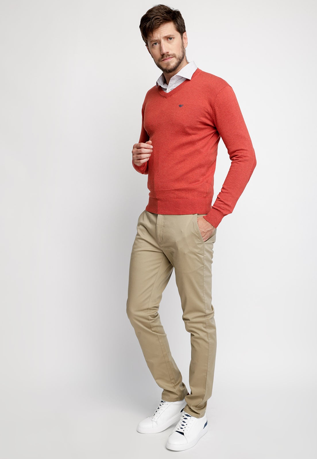 SWEATER MELANGE SMART CASUAL COPPER MELANGE - 4