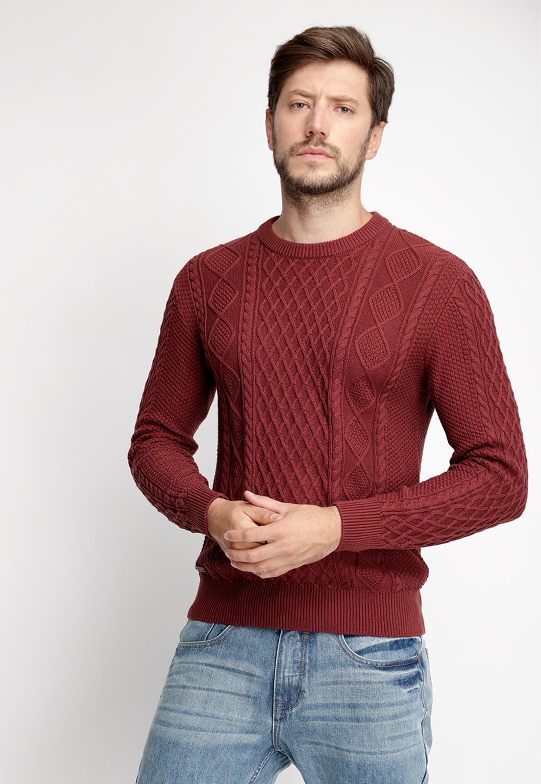 SWEATER TEXAS MERLOT - 1