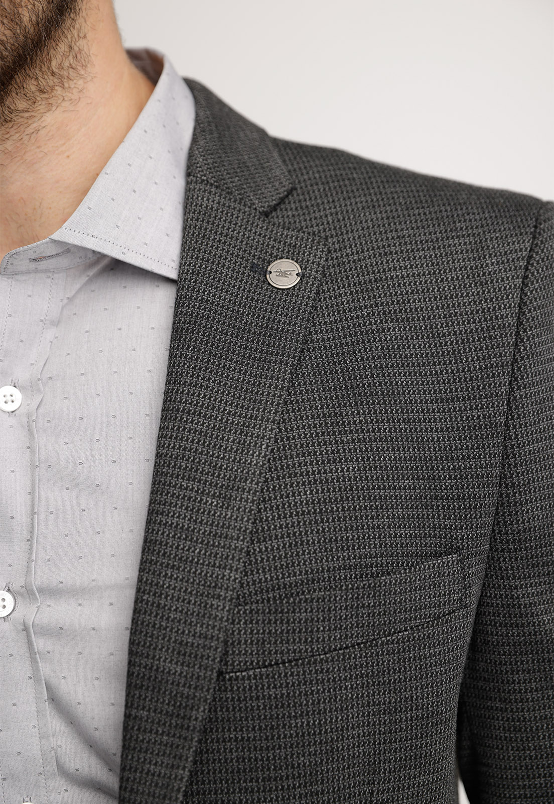 BLAZER MINI CHECKERED F DK. GREY - 3