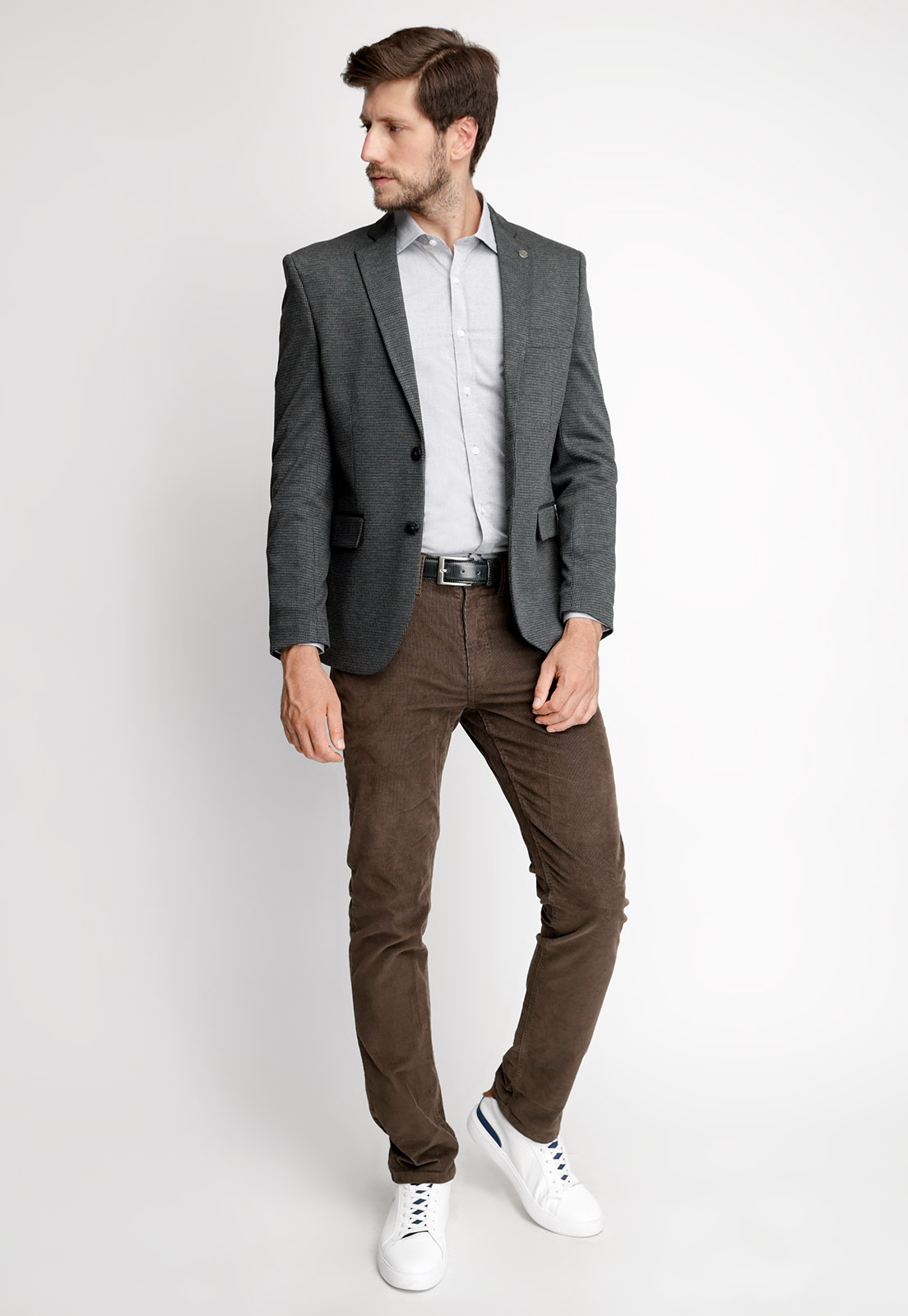 BLAZER MINI CHECKERED F DK. GREY - 4