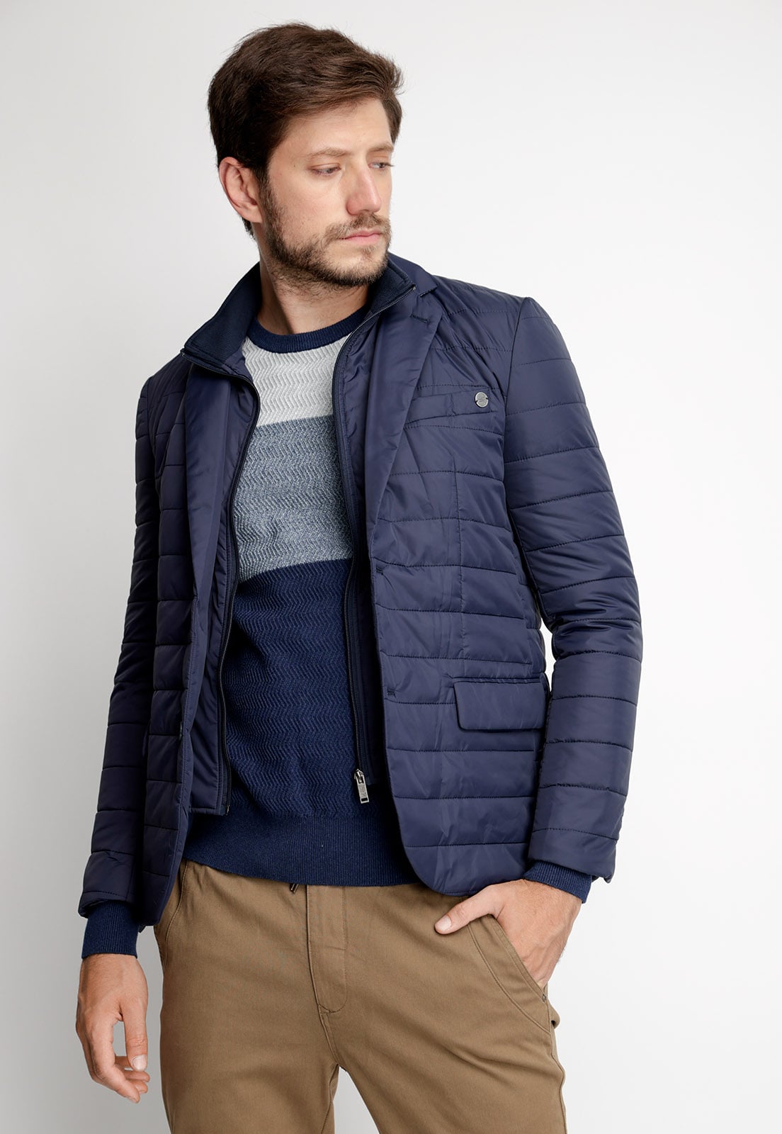 BLAZER BROOKLYN PADDING F NAVY - 1