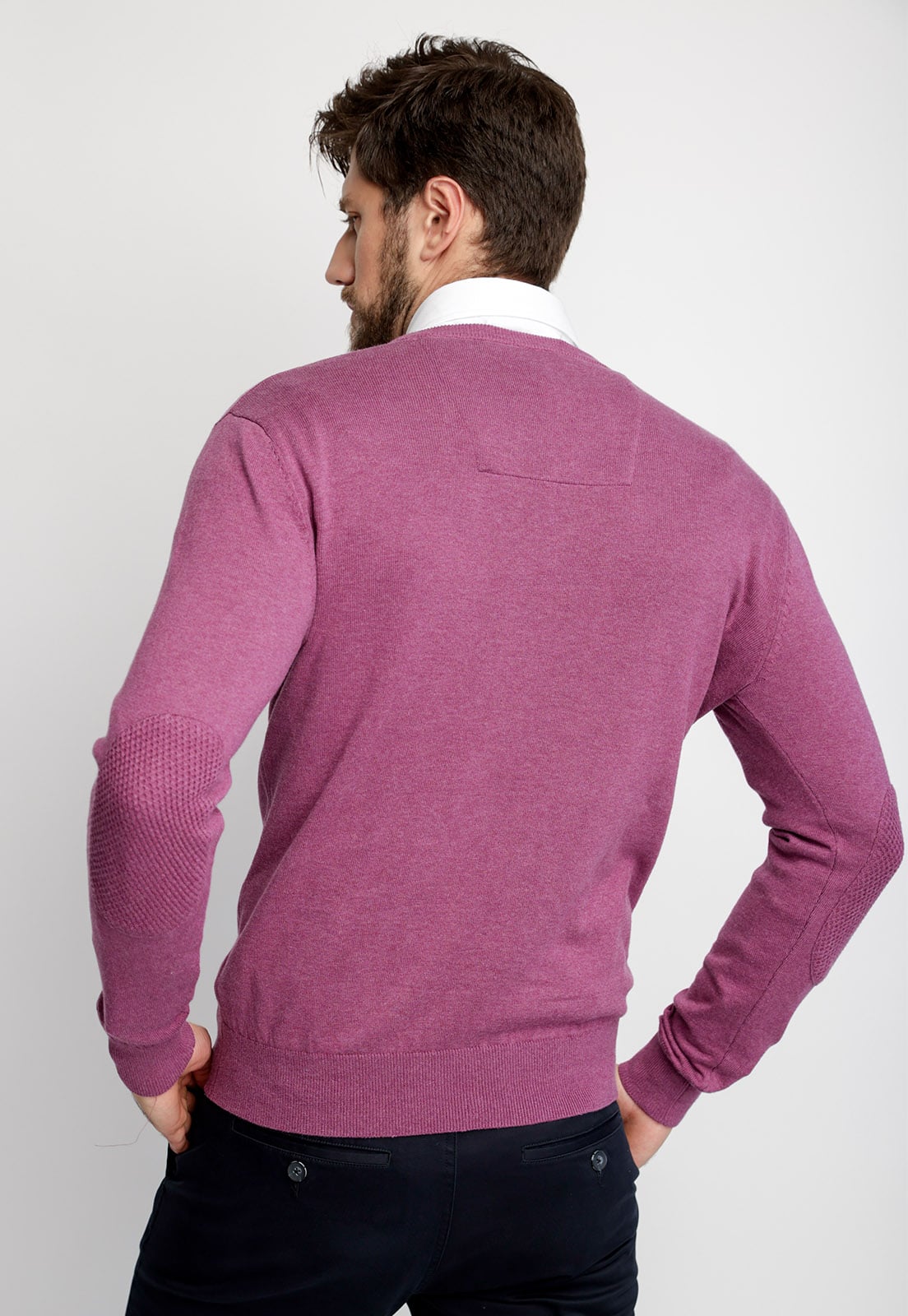 SWEATER MELANGE SMART CASUAL PURPLE MELANGE - 2