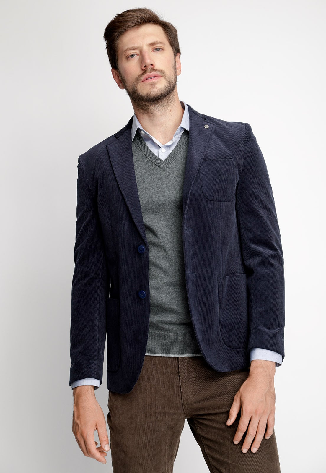 BLAZER CORDUROY ALBANY NAVY - 1