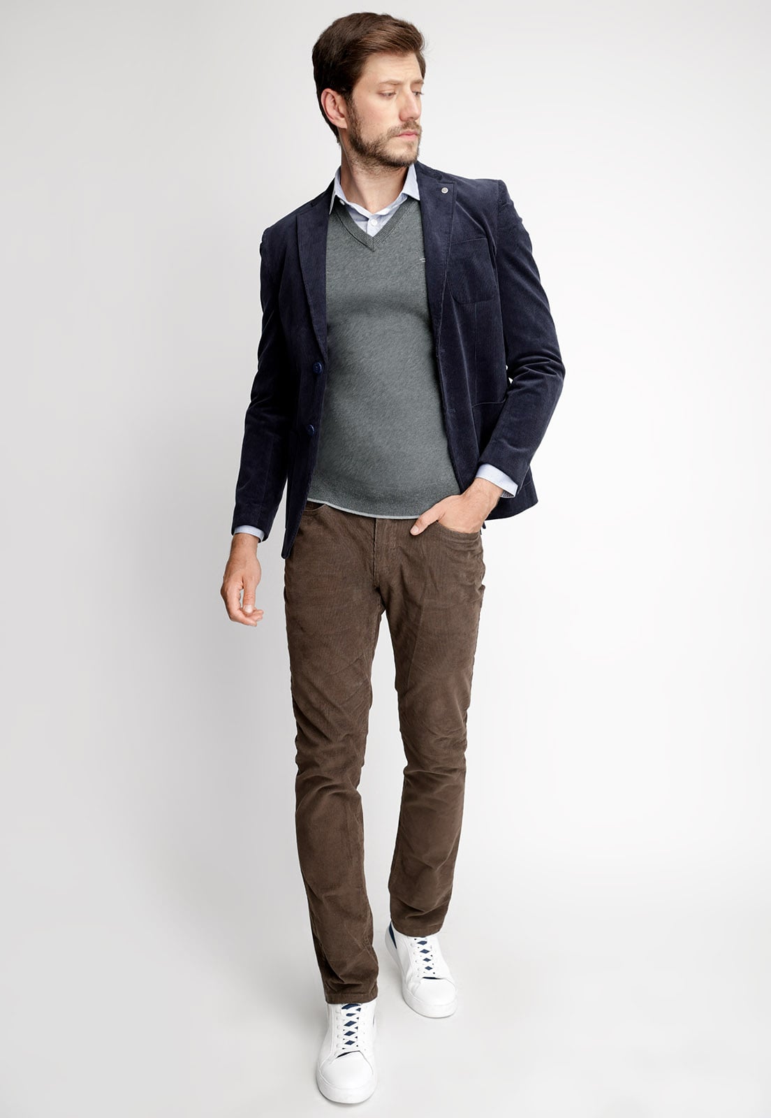 BLAZER CORDUROY ALBANY NAVY - 4