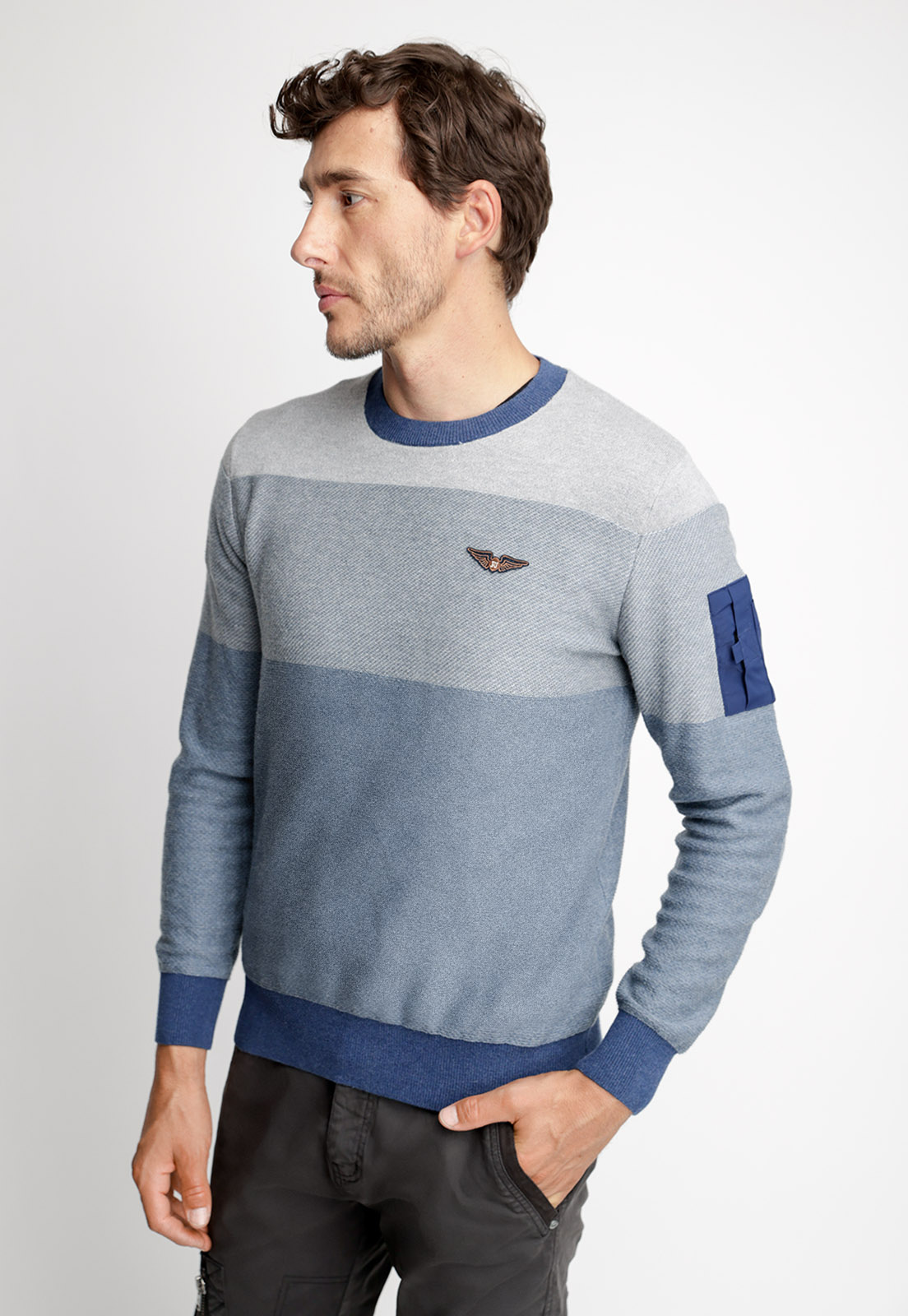 SWEATER WASHINGTON BLUE MELANGE - 1
