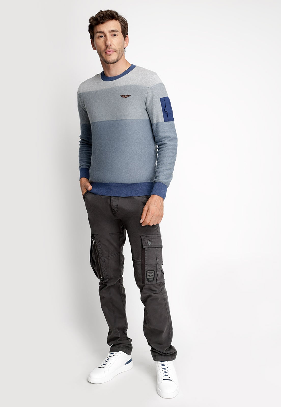 SWEATER WASHINGTON BLUE MELANGE - 4