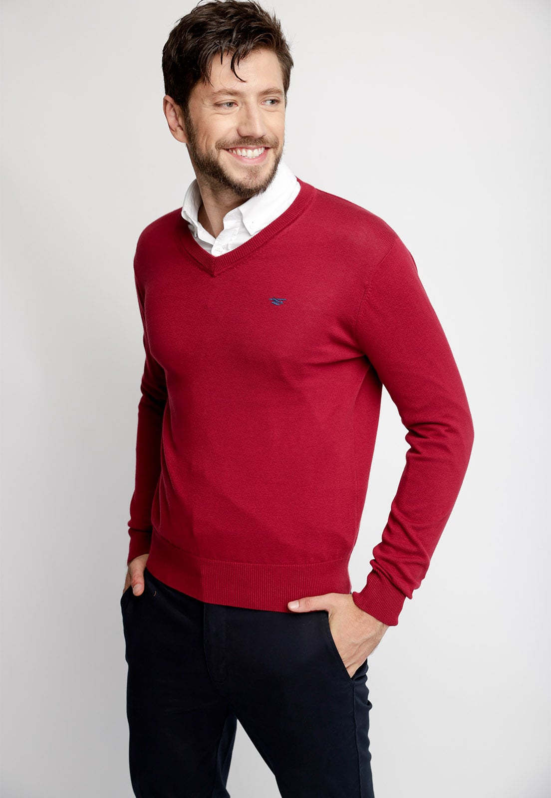 SWEATER SMART CASUAL RED - 1
