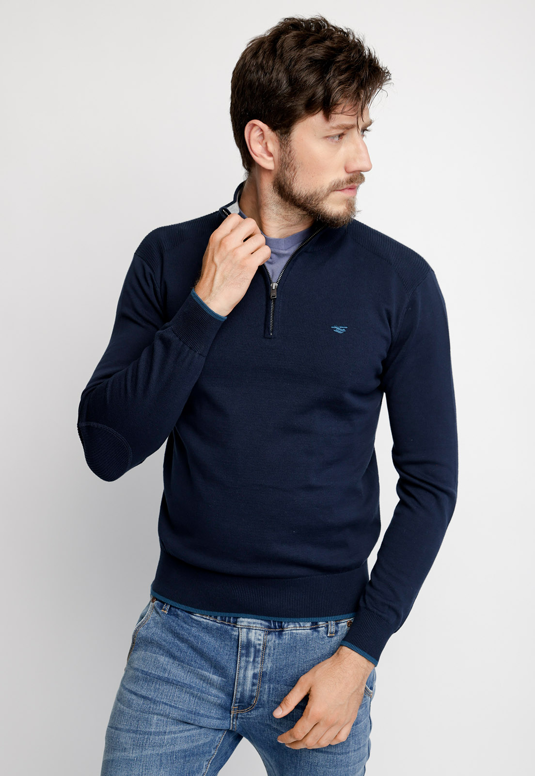 SWEATER LONDON SMART CASUAL NAVY - 1