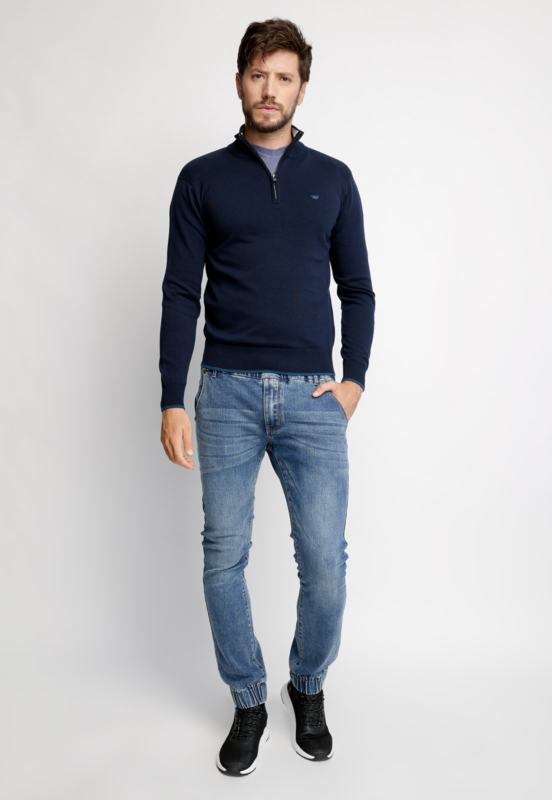 SWEATER LONDON SMART CASUAL NAVY - 4