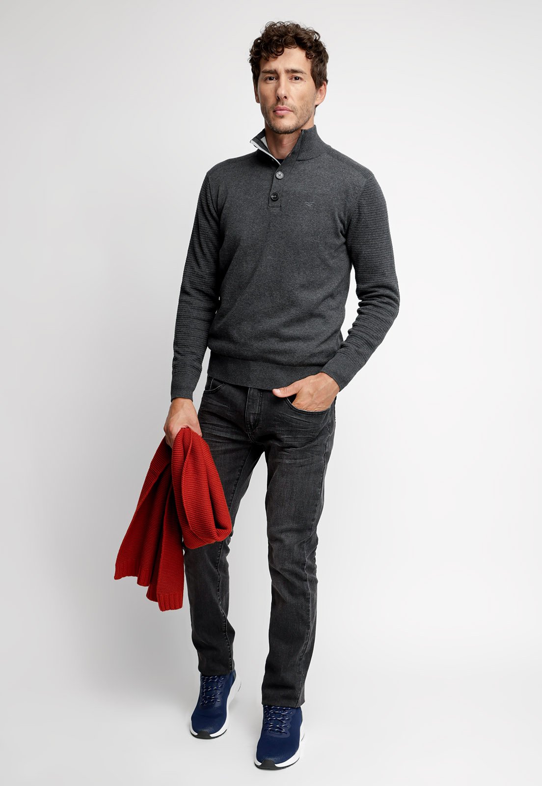 SWEATER KENTUCKY GRAFITO MELANGE - 4