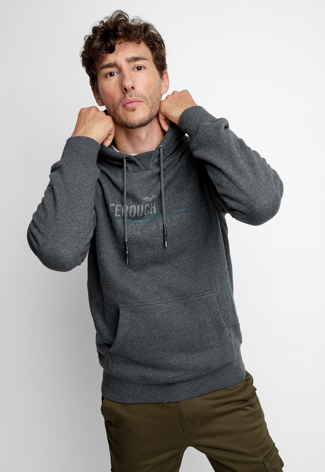 POLERÓN HOODIE GRAFITO MELANGE - 1