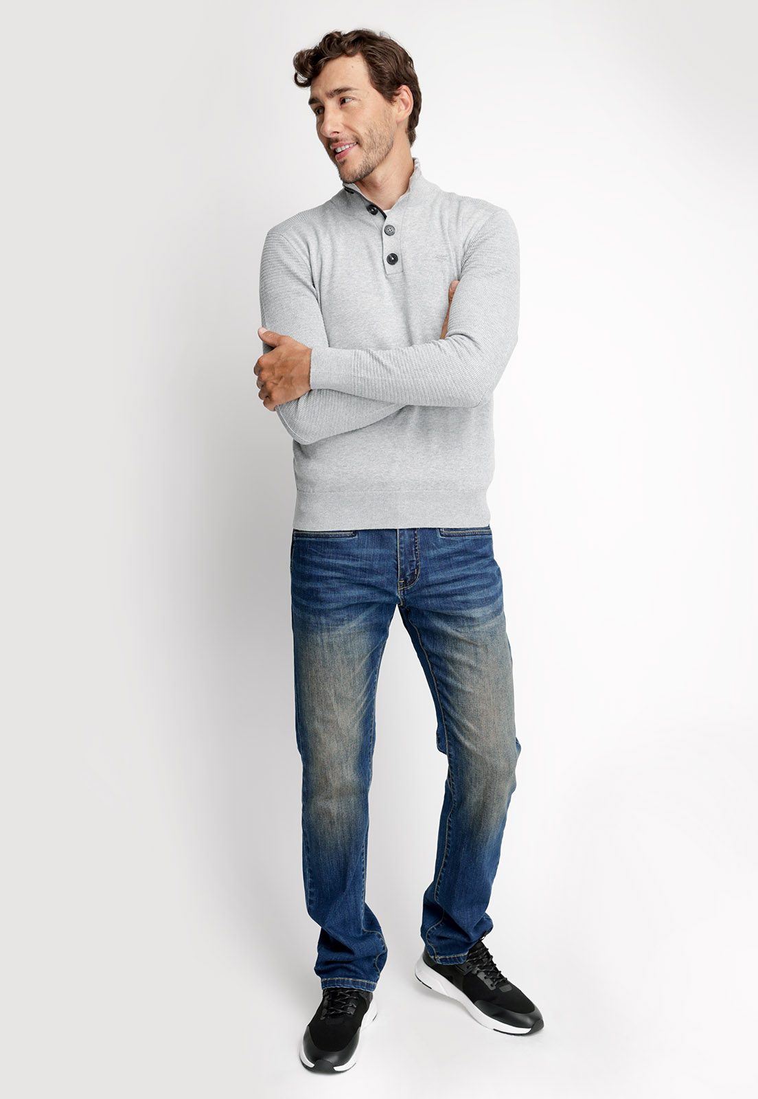 SWEATER KENTUCKY GREY MELANGE - 4