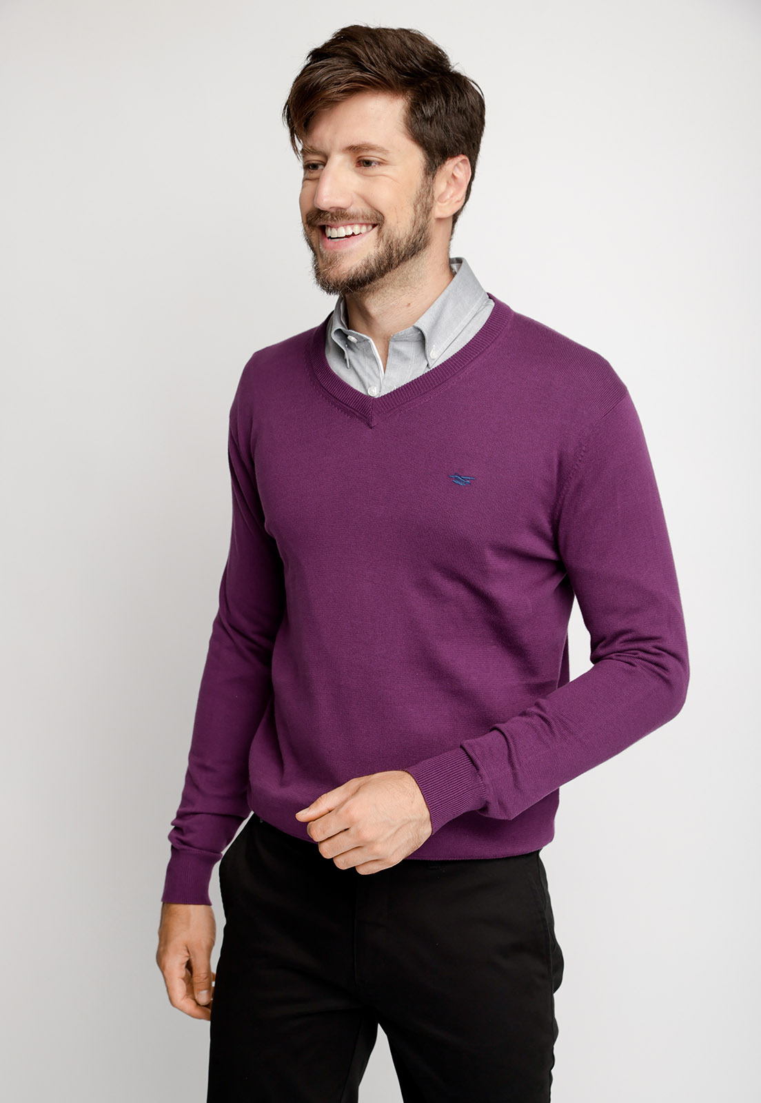 SWEATER SMART CASUAL PURPLE - 1