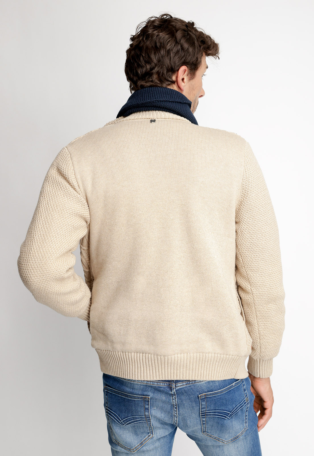 CARDIGAN SHERPA NEW YORK ECRU MELANGE - 2