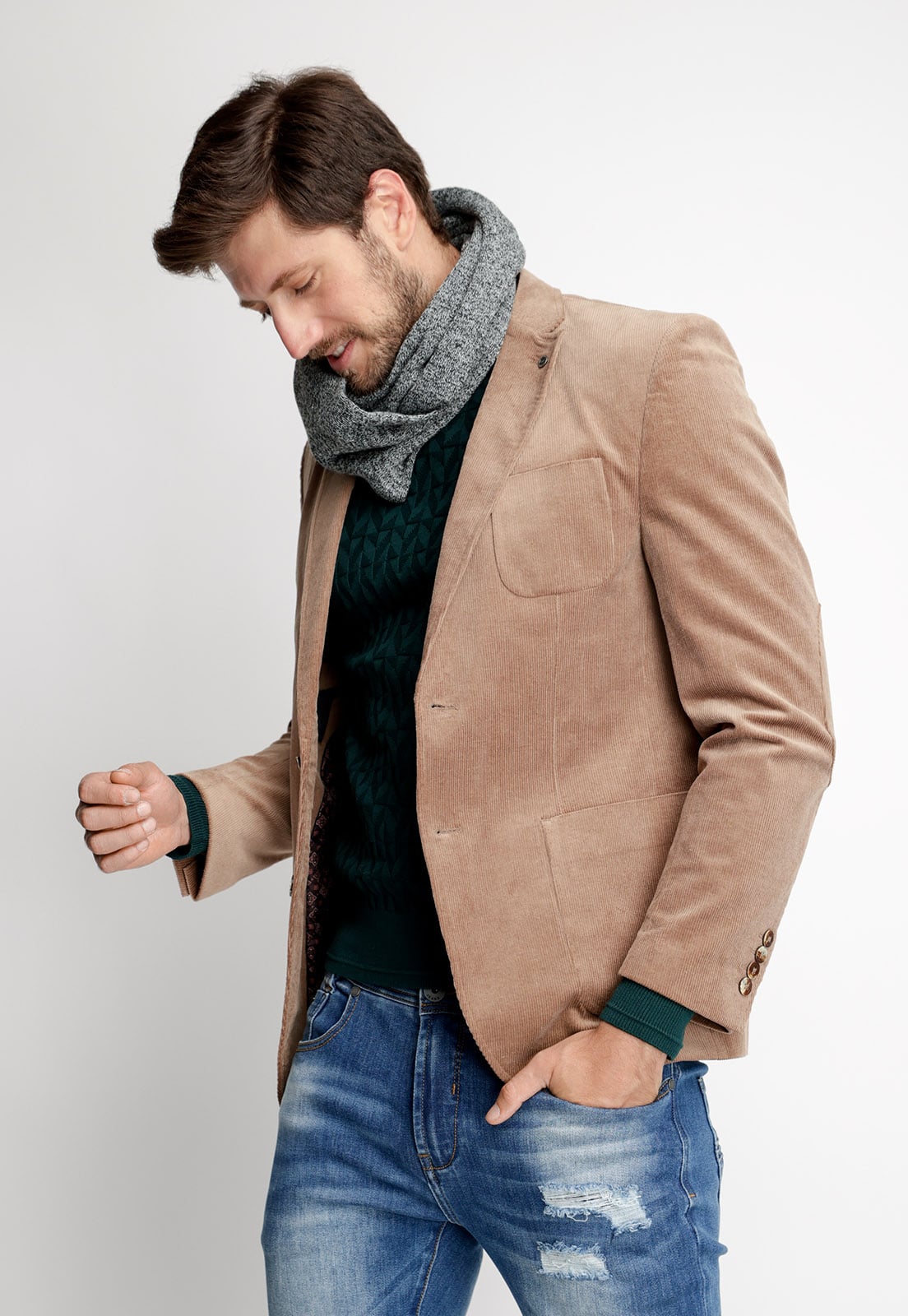 BLAZER CORDUROY ALBANY FJ KHAKI - 1