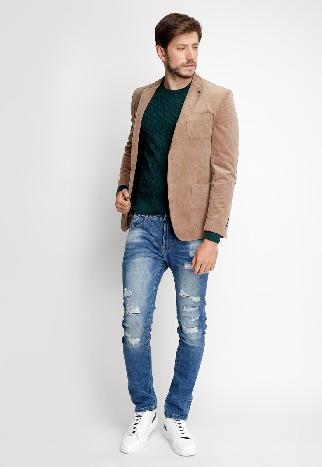 BLAZER CORDUROY ALBANY FJ KHAKI - 4