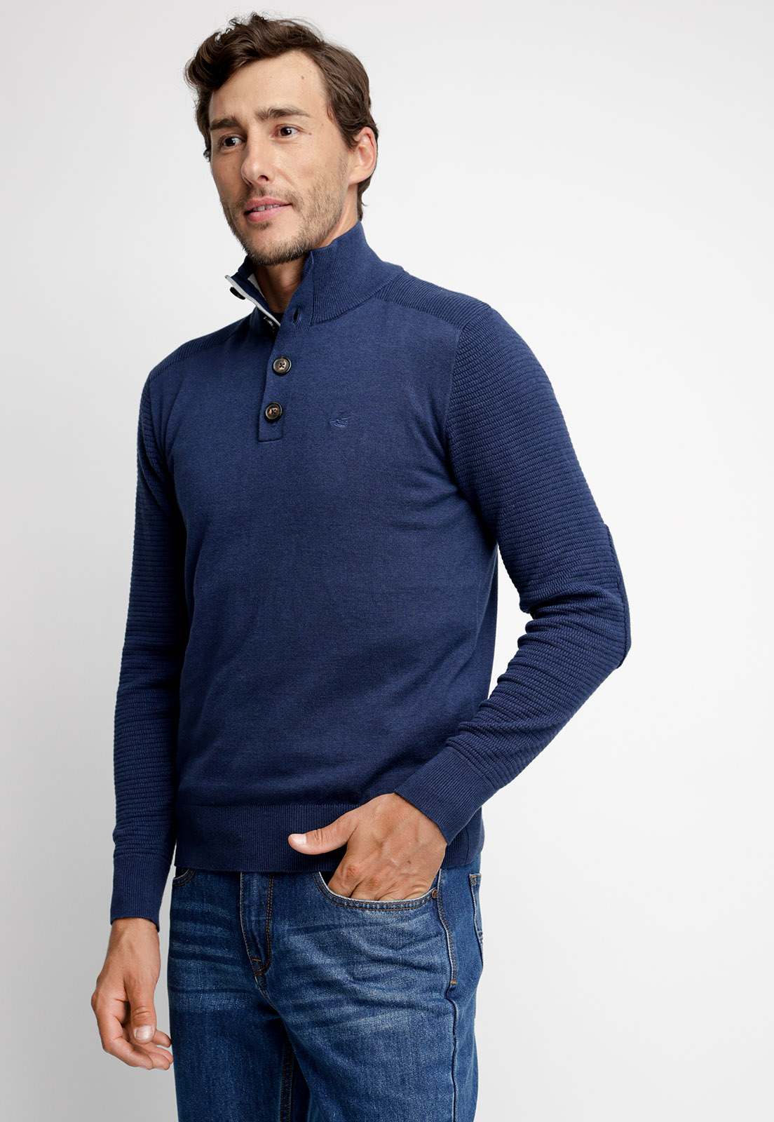 SWEATER KENTUCKY NAVY MELANGE - 1