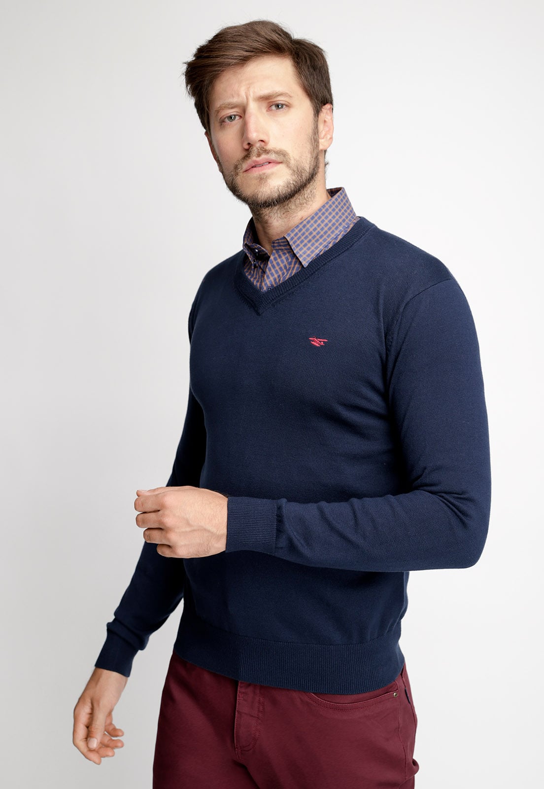 SWEATER SMART CASUAL NAVY FE - 1
