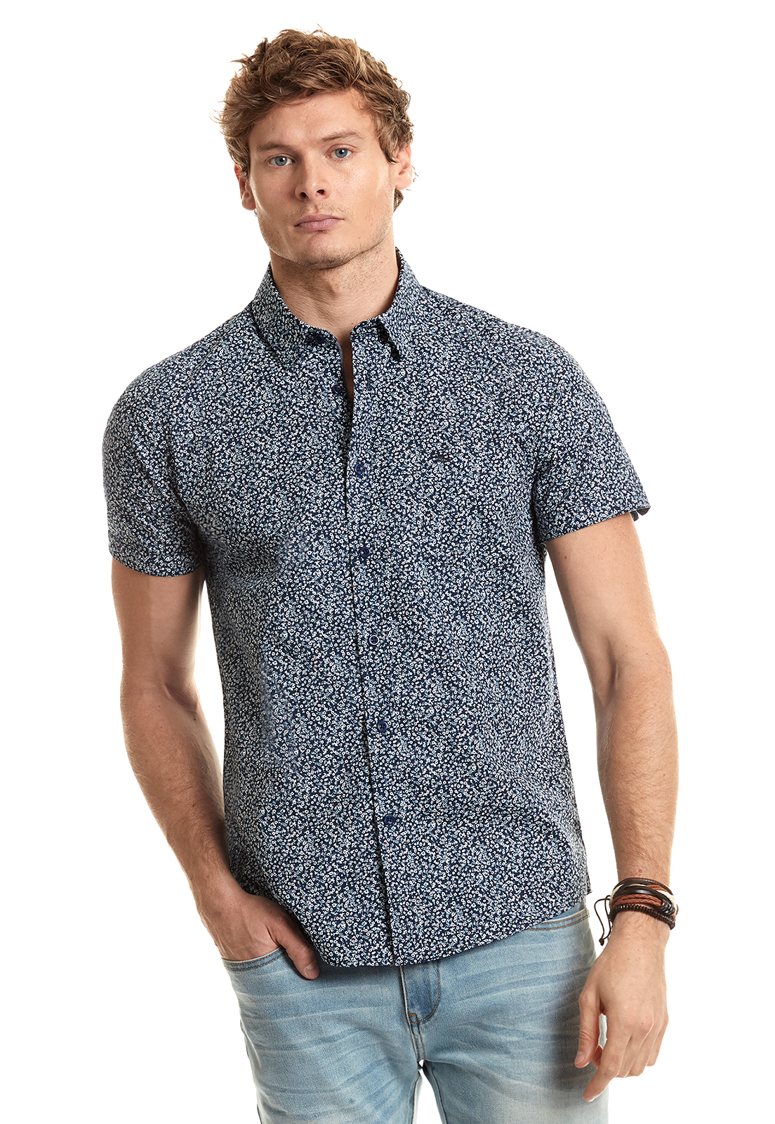 CAMISA ESTAMPADA UTAH F NAVY - 1