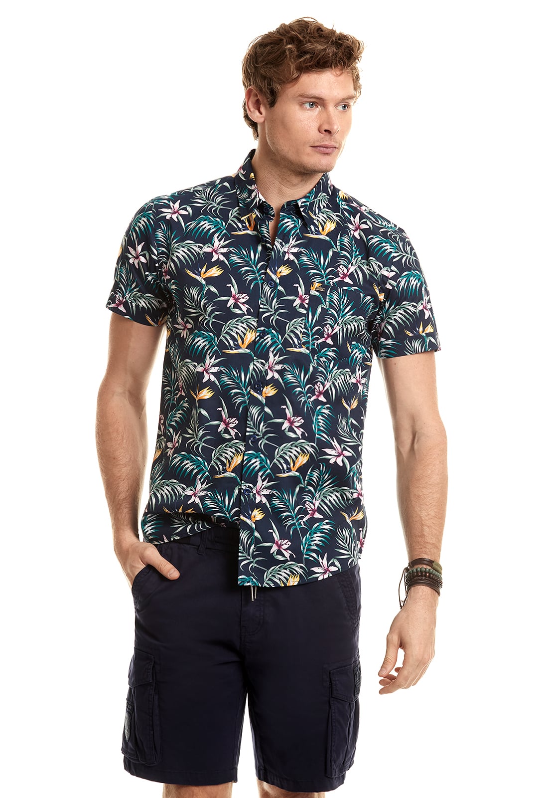 CAMISA ESTAMPADA ANDERSON FJ ORANGE - 1