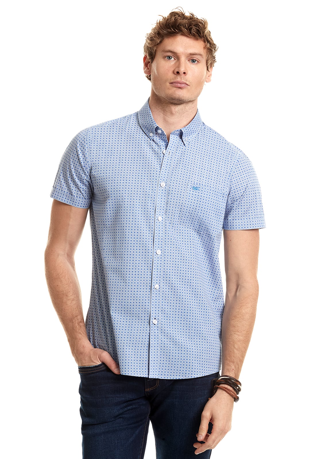 CAMISA ESTAMPADA LOUSIANA F BLUE - 1