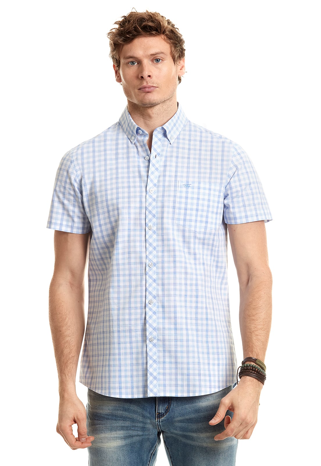 CAMISA CHECKERED ASTORIA F BLUE - 1