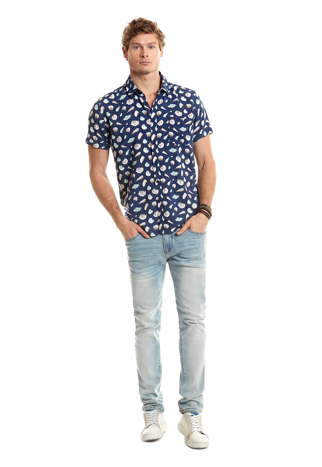 CAMISA ESTAMPADA HAMPTONS FJ NAVY - 2
