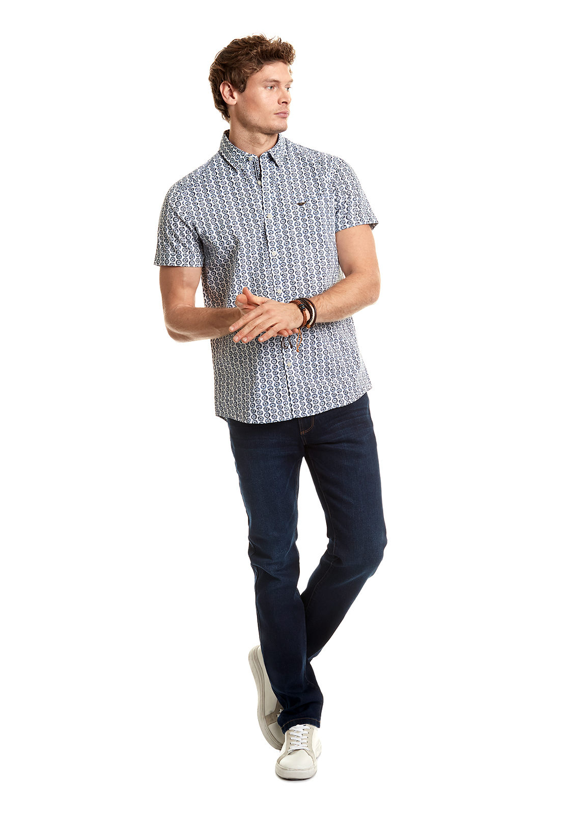 CAMISA ESTAMPADA IRVING FJ BLUE - 2