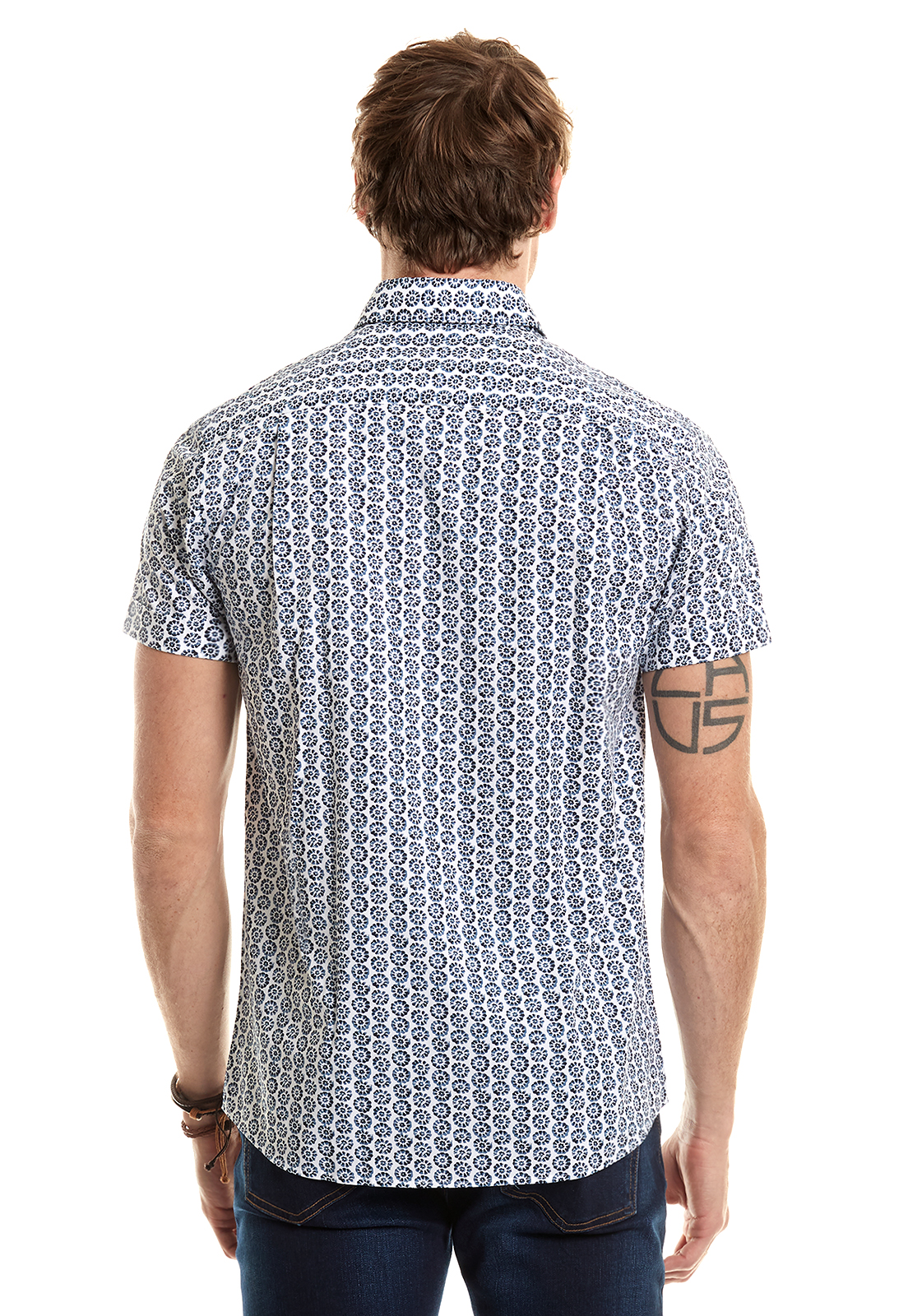 CAMISA ESTAMPADA IRVING FJ BLUE - 3
