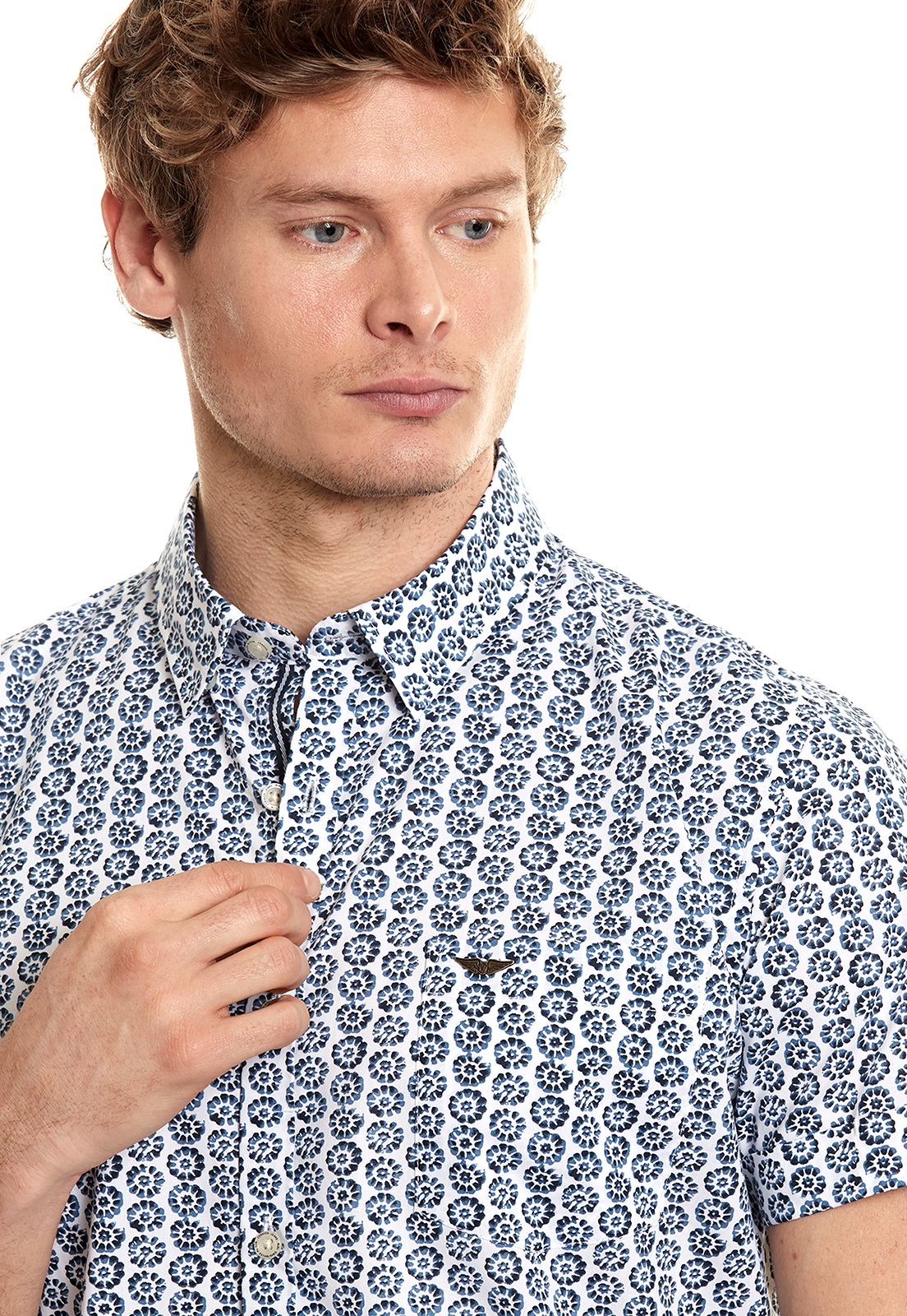 CAMISA ESTAMPADA IRVING FJ BLUE - 4